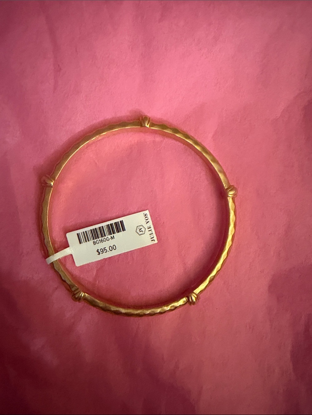 Julie Vos Savannah Gold Knot-Accent Bangle Bracelet NWT